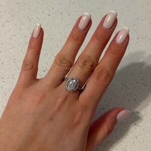 Pandora Silver and White Sparkling Ring